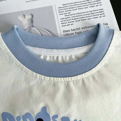New Baby Summer Clothes Kids Cute Cartoon Suits Boys 3D Dinosaur Tshirt Shorts 2Pcs Sets Chidren Girls Fashion Clothing Outfits