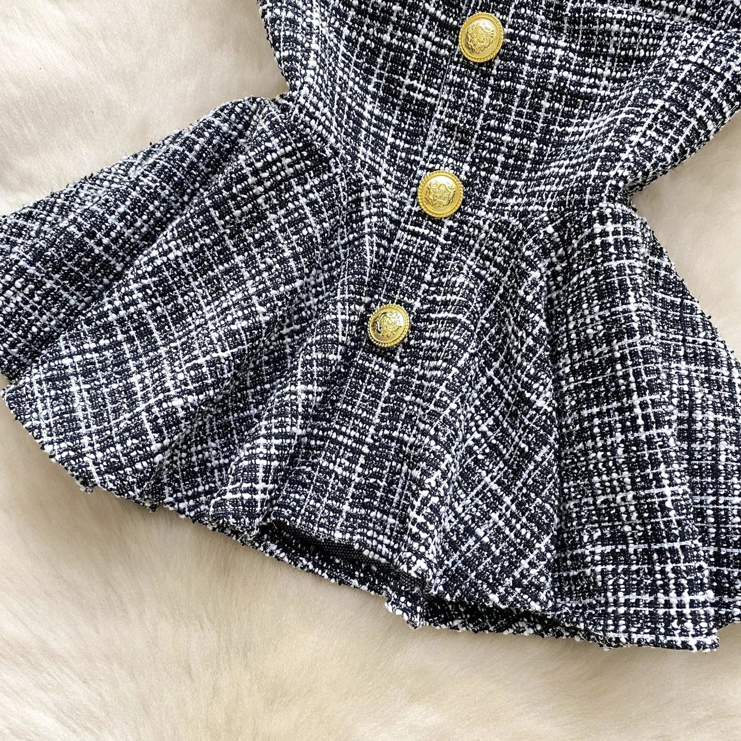 American Summer Women Camisole Halter Buttons Y2K Solid Slim Fit Tops Fashion Chic Tweed Design Hotsweet Tank Top