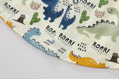 Children Clothes Spring Cartoon Baby Boy Short Sleeve Printe Dinosaur Causal Shirts Jeans 2Pcs/set Kid Fashion Toddler Tracksuit