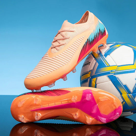 New Men Football Boots Training Ultralight Outdoor Drop Shipping Soccer Shoes Cleats Shoes Soccer Long Spikes FG Non-Slip
