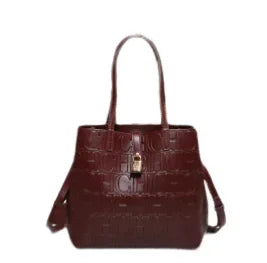 High-quality Fashionable Letter Printed Handbag Large Capacity Solid Color High-end Feel Versatile Women's Shoulder Bag