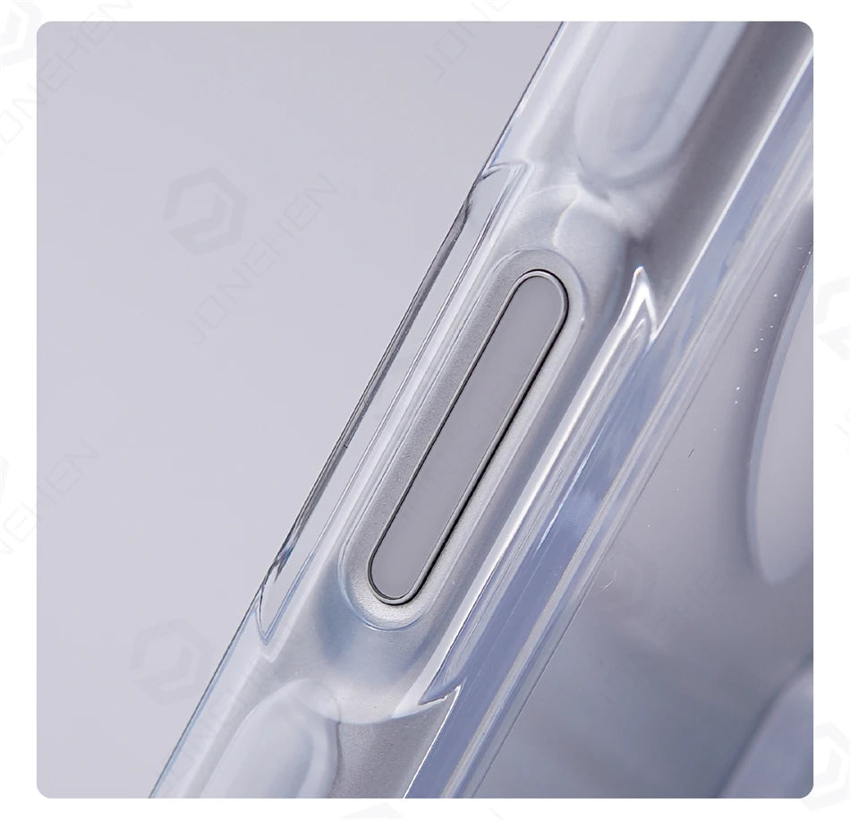 Luxury Transparent For Magsafe Magnetic Case For iPhone 17 Pro Max 17pro Technology Style Metal Lens Protection Clear Hard Cover