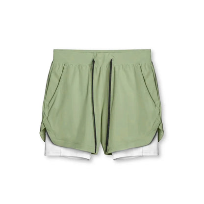 Fashion Gym Shorts for Men Clothing Casual Sweatpants Outdoor Running and Cycling Breathable Double-layer Shorts Men