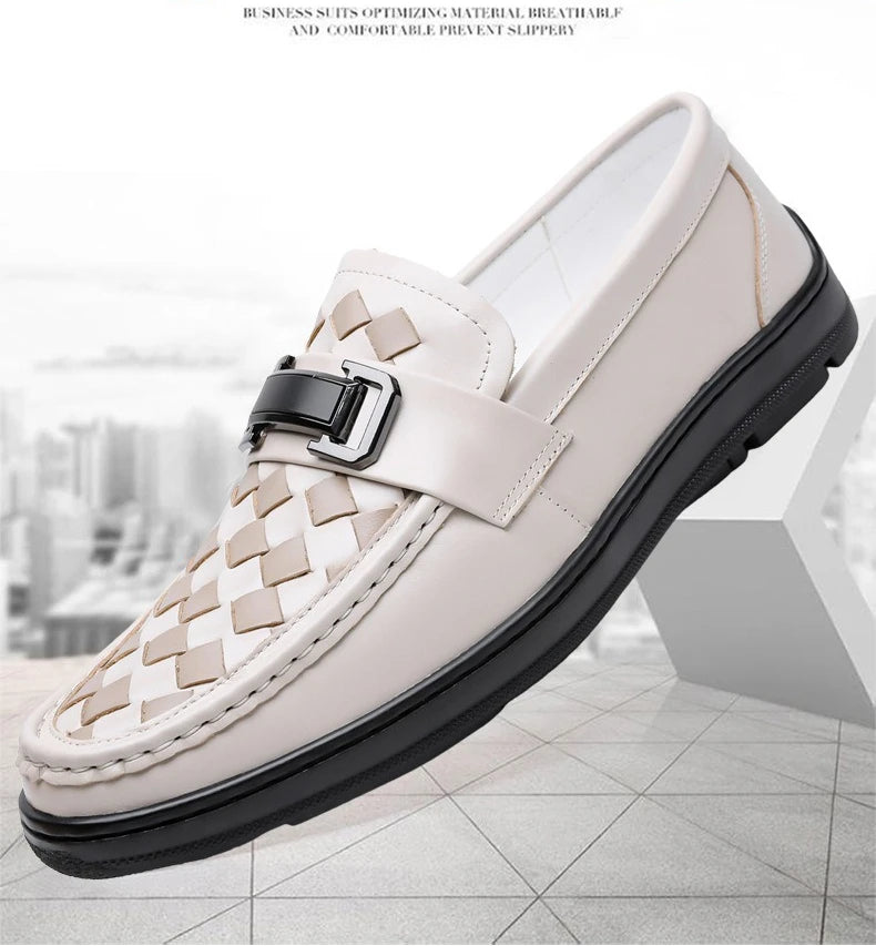 Soft Sole Loafers Shoes for Man Summer Autumn New Designer Leather Shoes Male Fashion Business Casual Luxury Shoe Man