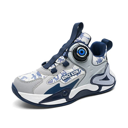 Children Fashion Sneaker Boys Casual Shoes Leather Flat Student Walking Shoes Outdoor Girl Basketball Sports Footwear