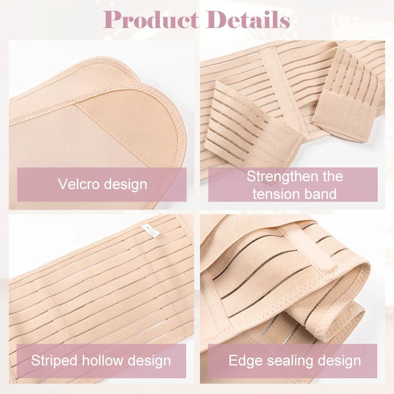 3 In 1 Postpartum Waist Trainer Body Shaper Compression Tummy Girdles Corset Belt Shapewear Faja