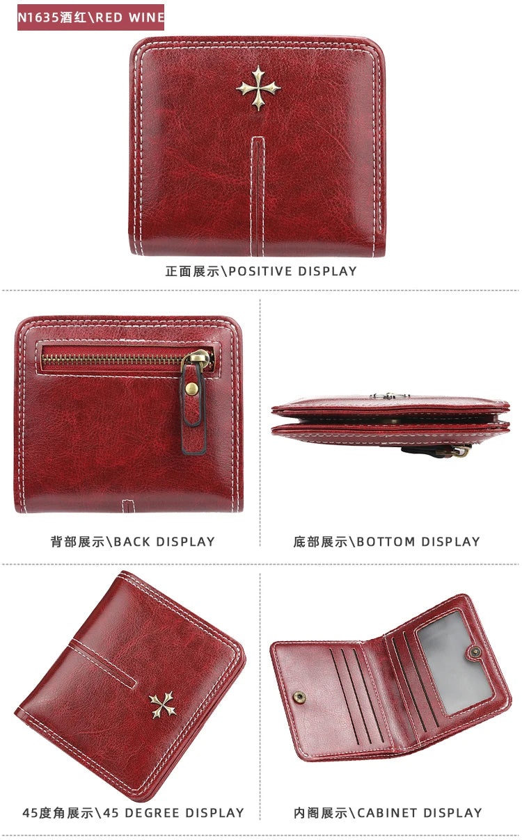Nouveau Mini Portefeuille Femme Mince Mode Féminine Petits Portefeuilles Fermeture Éclair Cuir PU Qualité Porte-Monnaie Femme Porte-Cartes