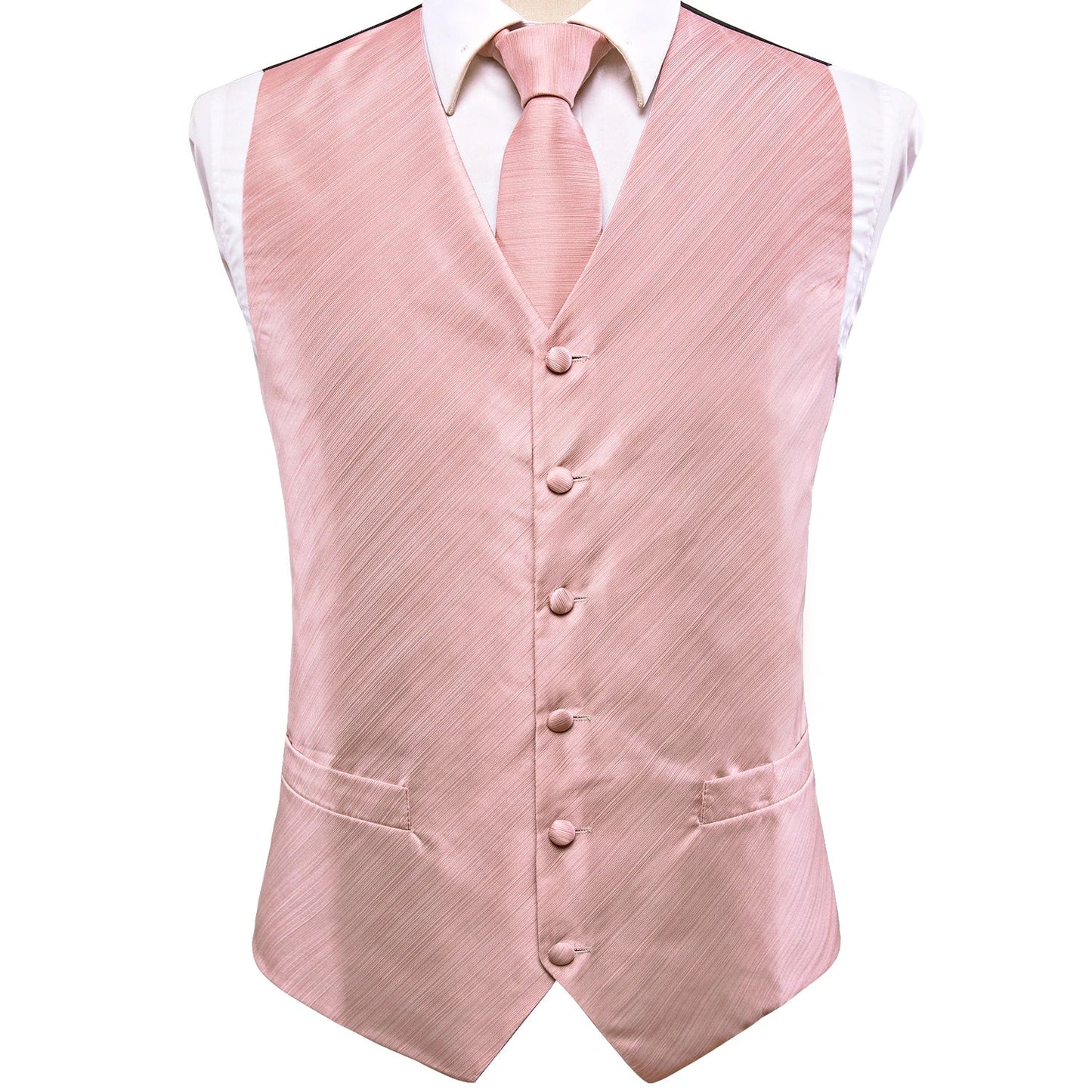 Business Black Men Vest Formal Silk Solid Paisley Jacquard Waistcoat Jacket NeckTie Hanky Cufflinks for Men Designer Gift Hi-Tie