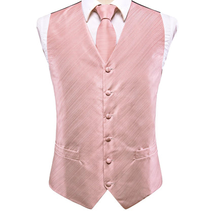 Business Black Men Vest Formal Silk Solid Paisley Jacquard Waistcoat Jacket NeckTie Hanky Cufflinks for Men Designer Gift Hi-Tie