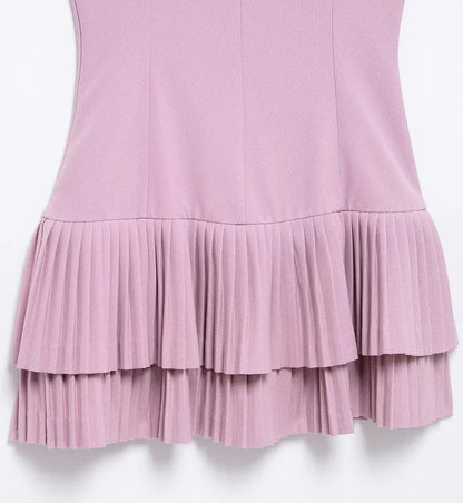2025 Pleated Mini Dress Women Jumpsuit Backless Short Dresses for Women Straps Playsuit Dress Woman Party Women's Dress