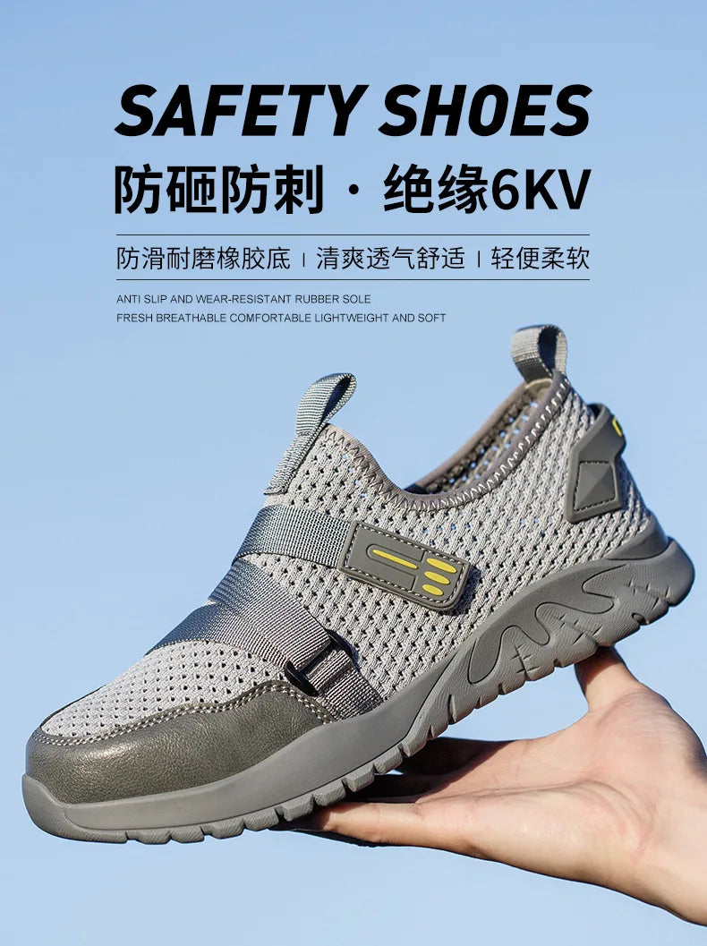 Breathable Indestructible Shoes Insulation 6KV Work Sneakers Summer Anti-puncture Safety Shoes Men Construction Footwear 2026