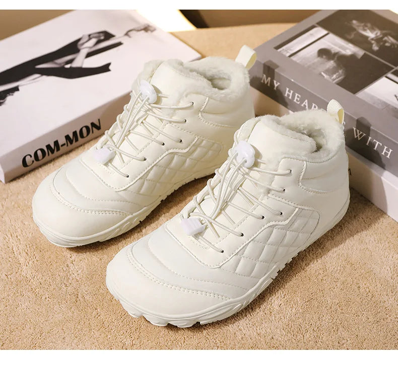 New Winter Booties Outdoor Waterproof Barefoot Boots For Men Ankle Boots Plush Warm Snow Shoes Non-slip Casual Sneakers Big Size