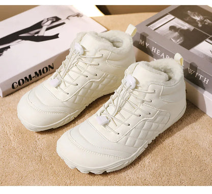 New Winter Booties Outdoor Waterproof Barefoot Boots For Men Ankle Boots Plush Warm Snow Shoes Non-slip Casual Sneakers Big Size
