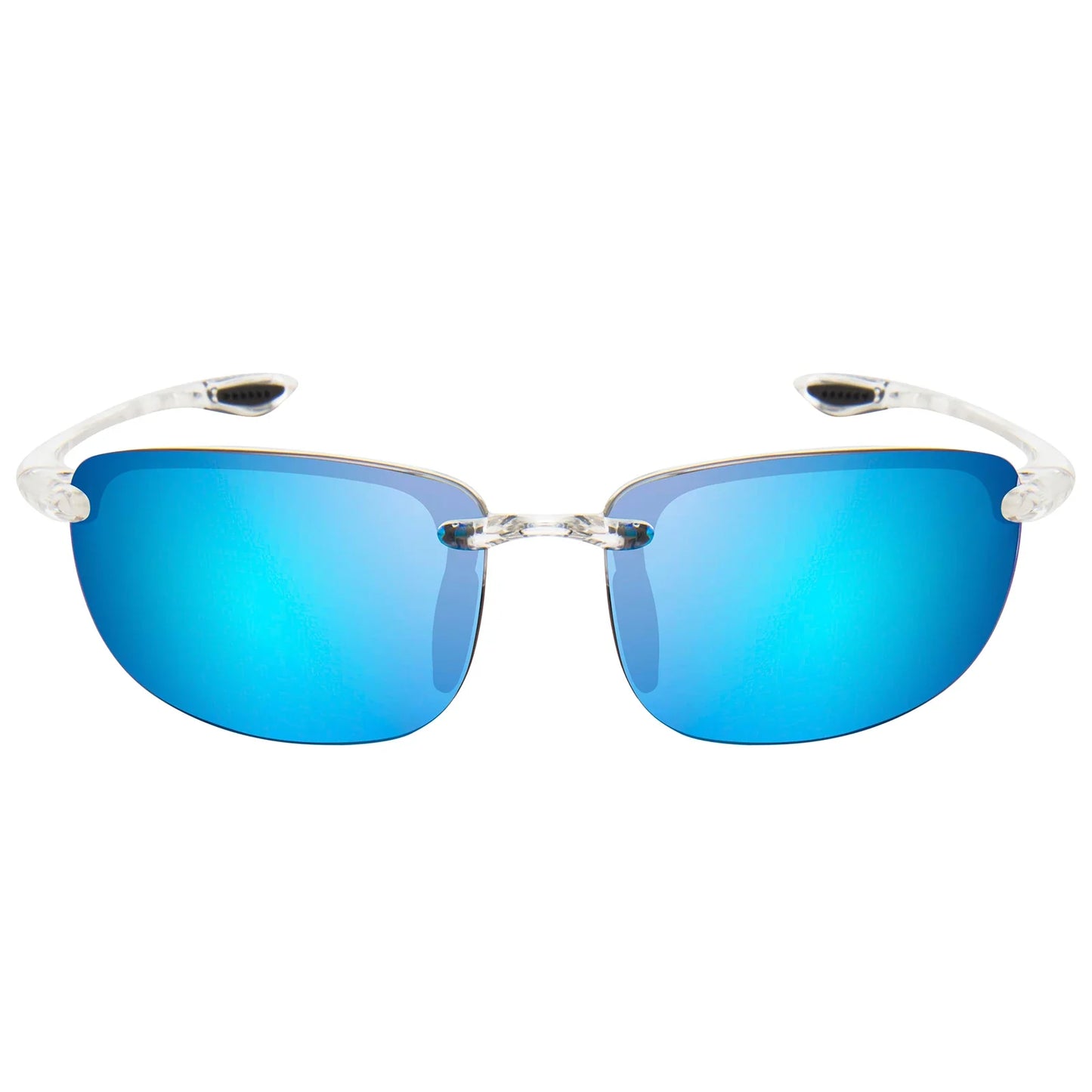 Rimless Polarized Sports Sunglasses Men&Women Tr90 Frame for Running Fishing Baseball Driving （8001）