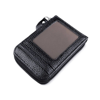 Portefeuille Homme en Cuir PU Véritable Porte-Cartes de Crédit Blocage RFID Pochette Zippée Homme Sac Multi-cartes Fermeture Éclair Haute Qualité