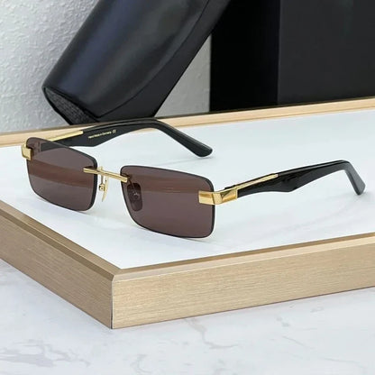 Designer Boundless Sunglasses THE ARTIST I Handmade in Germany Rectangle Alloy Acetate Luxury Top Quality UV400 Unisex with Case