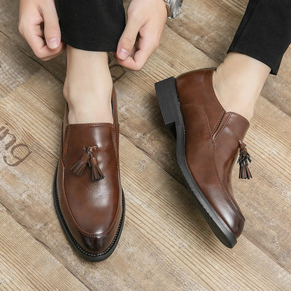 Luxury Designer Mens Business Formal Leather Dress Black Brand Casual Shoes Wedding for Men Office Luxury Flats Footwear Loafers