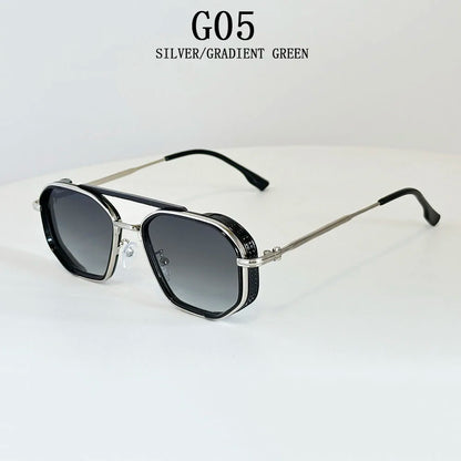 Vintage New Square Sunglass Men Fashion Steampunk Sunglasses Women 2025 Retro Glasses Gafas De Sol Hombre Lunette Soleil Femme