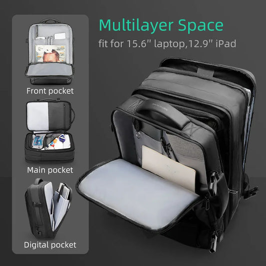 17 inch Laptop Backpack Men Business Carry-on Flight Approved 40l Travel Backpack