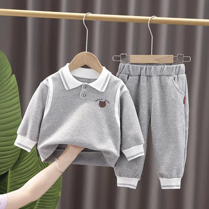 New Spring Autumn Baby Girls Clothes Kids Clothing Children Boys T-Shirt Pants 2Pcs/Set Toddler Sports Costume Infant Tracksuits