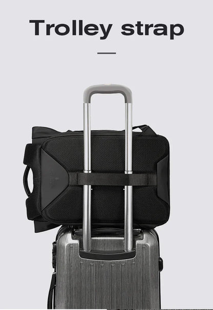 Men Fashion Backpack 15.6 inch Multifunctional Waterproof Backpack Daily Travel Bag Casual School Rucksack with Buckle