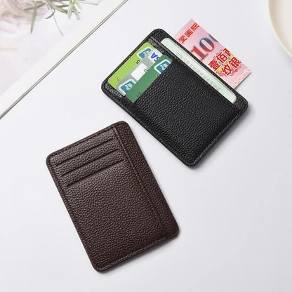 Portefeuilles Minimalistes Fins pour Hommes avec Poche Avant, Bloqueur RFID, Porte-Cartes de Crédit, Portefeuilles en Cuir Portables