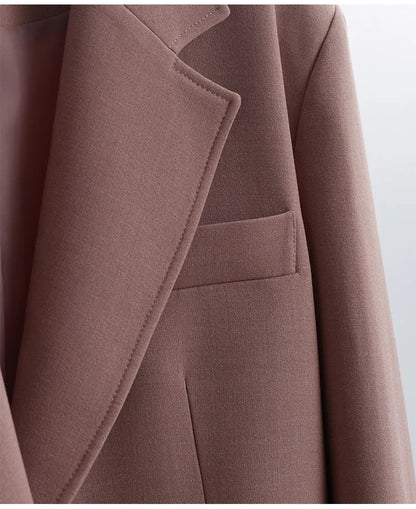 A Must-Have for Commuting~ 2026 Spring Women's Plus-Size Casual Blazer with Shoulder Pads, Oversized Loose Fit with a High-End Feel