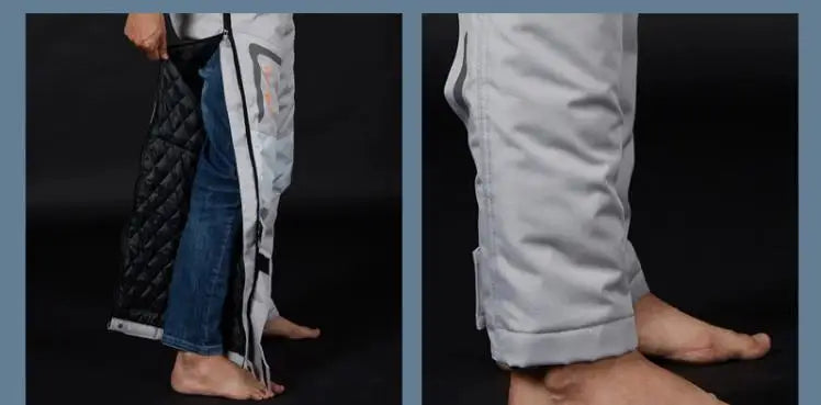 Wind-proof and warm-keeping equipment for motorcycle riding pants; fall-proof and quick-release pants in winter