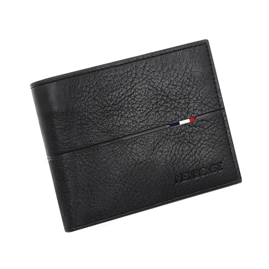 Portefeuille mince pour homme - Nouveau design court avec fermeture éclair, porte-cartes et photo, poche à monnaie simple - Cuir PU de haute qualité