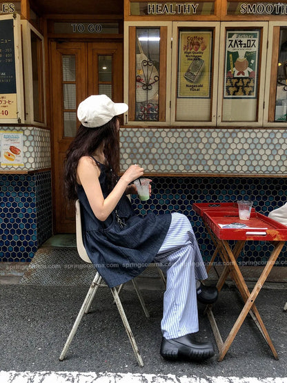 Korean Sle ort Denim Overalls Women's Faionable Summer Dr Vest Dr No Brand Commute Sle 00% Other Material