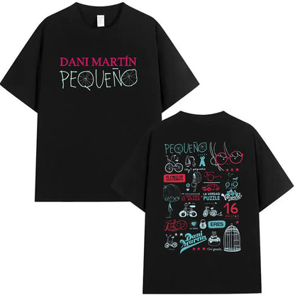 Rapper Dani Martin Tour 2025-2026 Merch T Shirts Men's Pop Music Clothing Short Sleeve T-shirt Man Hip Hop Gothic Vintage Tshirt