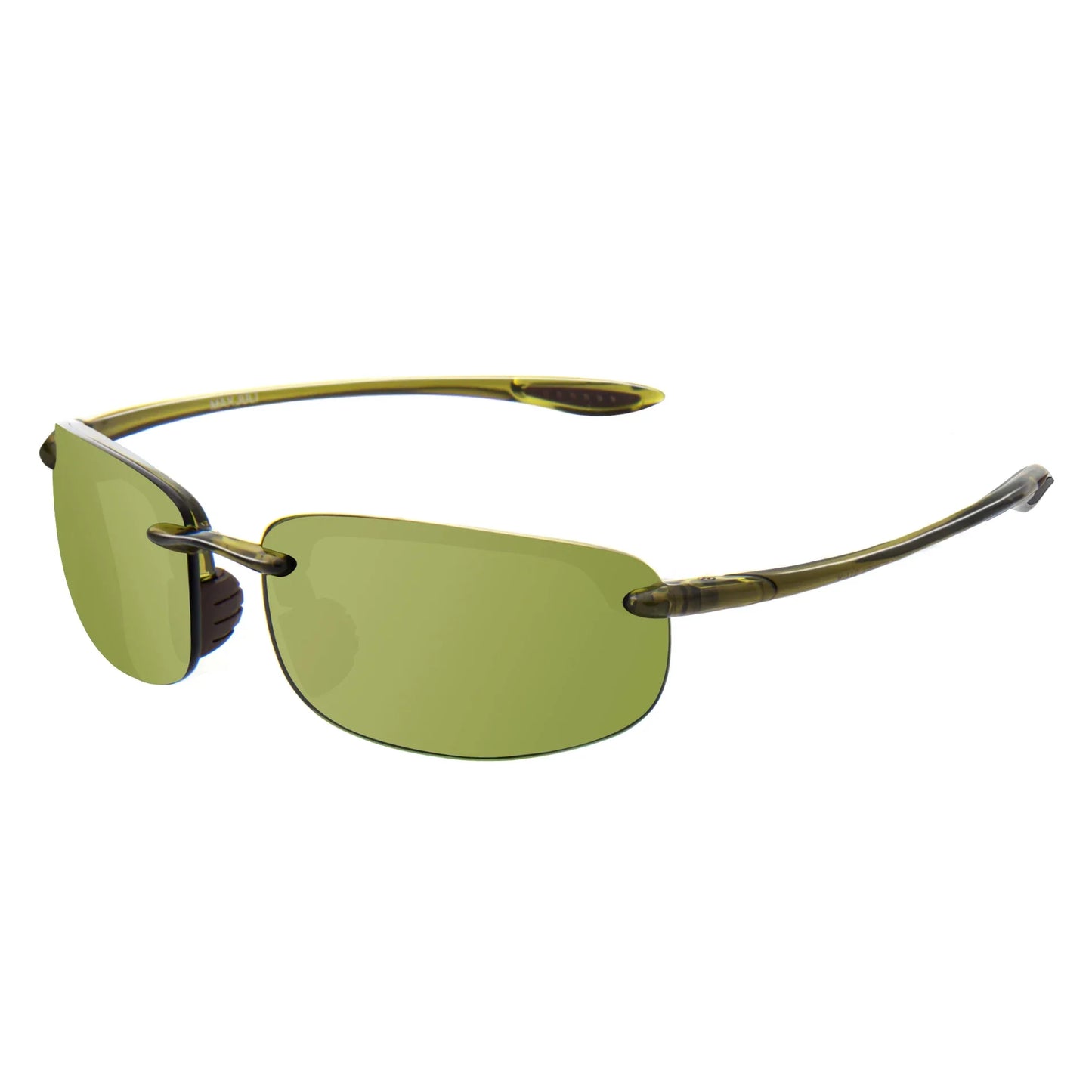 Rimless Polarized Sports Sunglasses Men&Women Tr90 Frame for Running Fishing Baseball Driving （8001）