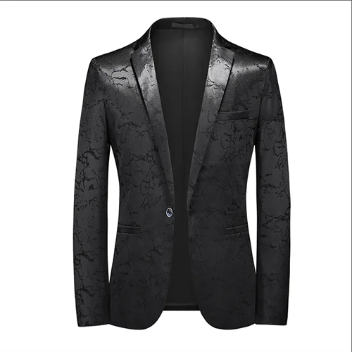 2026 New Men Business Social Suit Jacket Summer Male Single Breasted Thin Dress Male Jacquard Blazers Coats