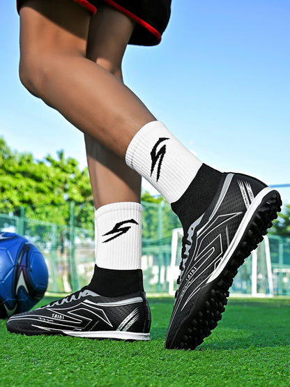 TF Turf Soccer Cleats Breathable Material Comfortable Fit Non-Slip Durable Rubber Sole Professional for Training