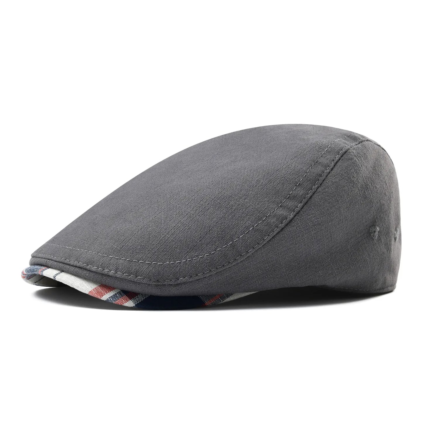 Men's 100% Linen Flat Ivy Gatsby Newsboy Hat Summer Driving Scally Cap Thin Outdoor Casual