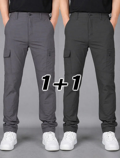 Military Tactical Pants Cargo Men Waterproof  2pieces Casual Pants Wear-resistant Multi-pocket Outdoor Hiking Work Trousers Male
