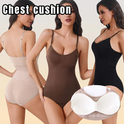 Shapewear Bodysuit for Tummy Control Women Hooks Crotch Body Shaper Stree Jumpsuit with Bras Abdomen Control