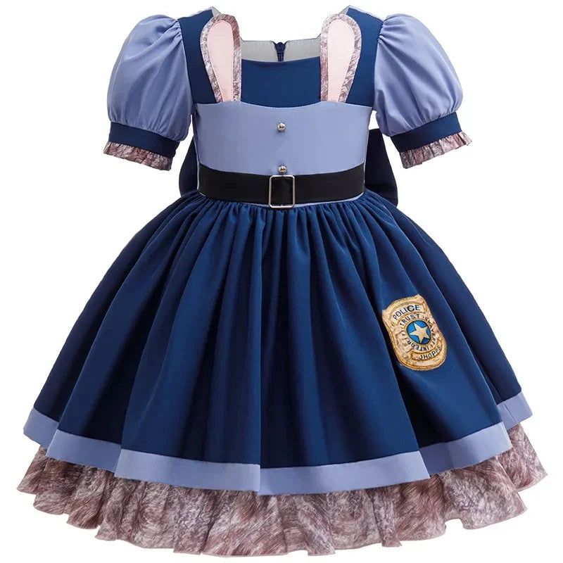 Girl Zootopia 2 Dress Cosplay New Moives Judy Costume Halloween Bunny Cosplay Dress Up Performance Birthday Clothes