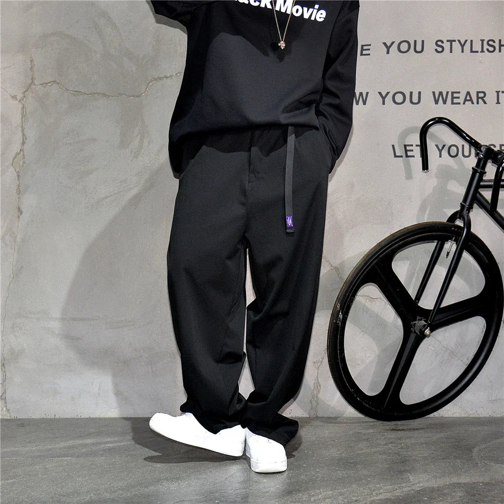 Japanese Vintage Casual Baggy Pants Mens Clothing High Quality Trend Straight Pants Fashion Loose Trousers Streetwear Pants Male