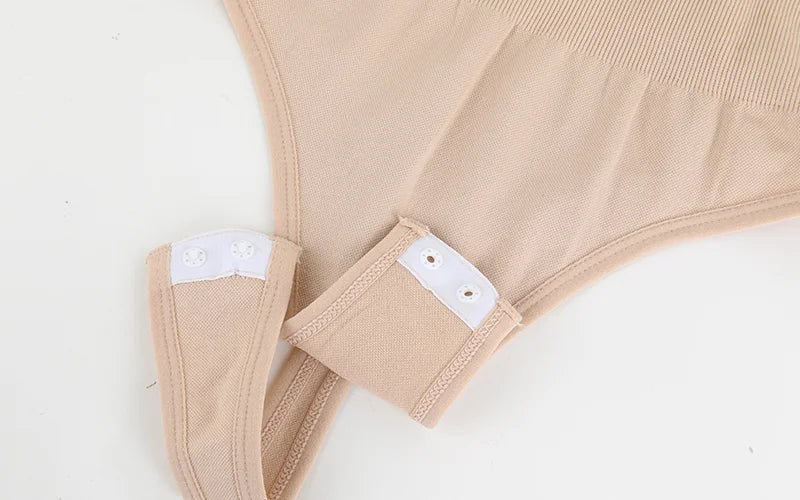 Women Full Body Shaper Long Sleeve Round Neck Shapewear Slimming Breathable Bodysuit Tummy Control Waist Trainer Corset
