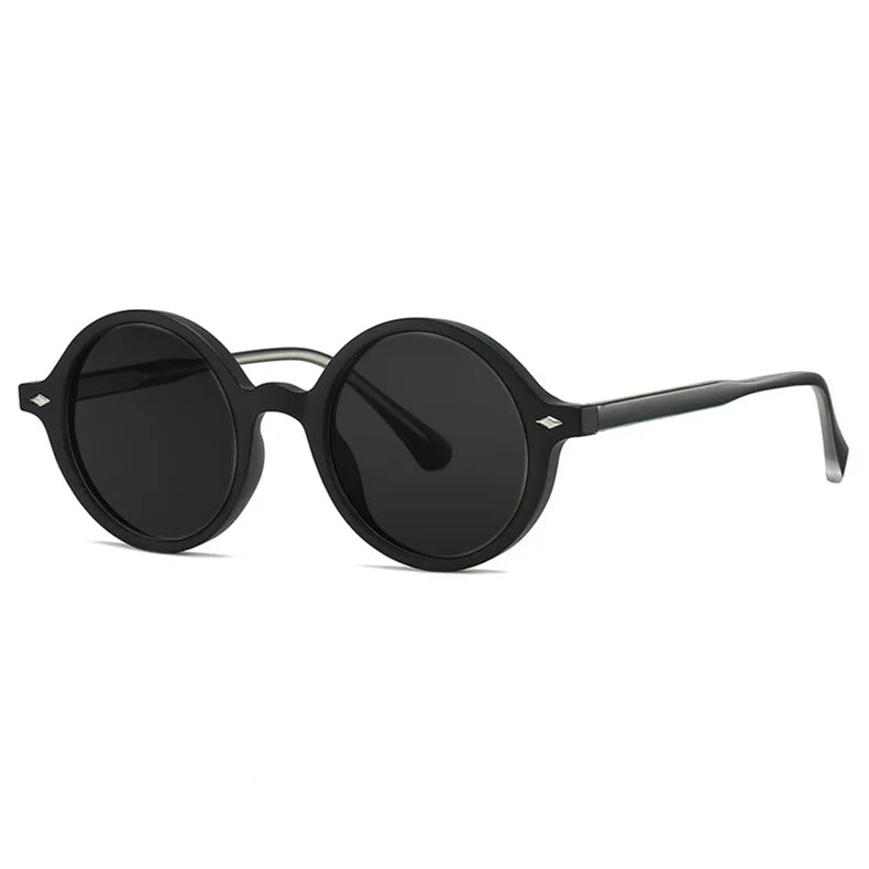 Fashion TR90 Round Big Frame Myopia Optical Prescription Gray Sunglasses For Women Men Driving Fishing Retro Sunglasses 0 to-6.0