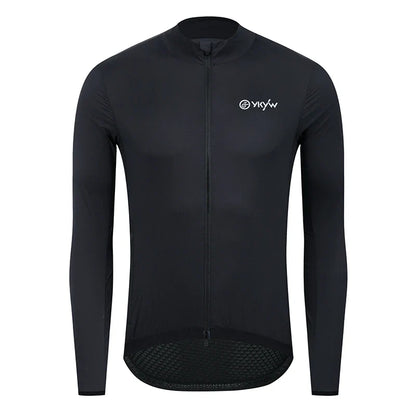 Men Windproof Waterproof Long Sleeve Cycling Jacket YKK Double Zipper Breathable MTB Bike Clothing Tops Pro Team Jersey