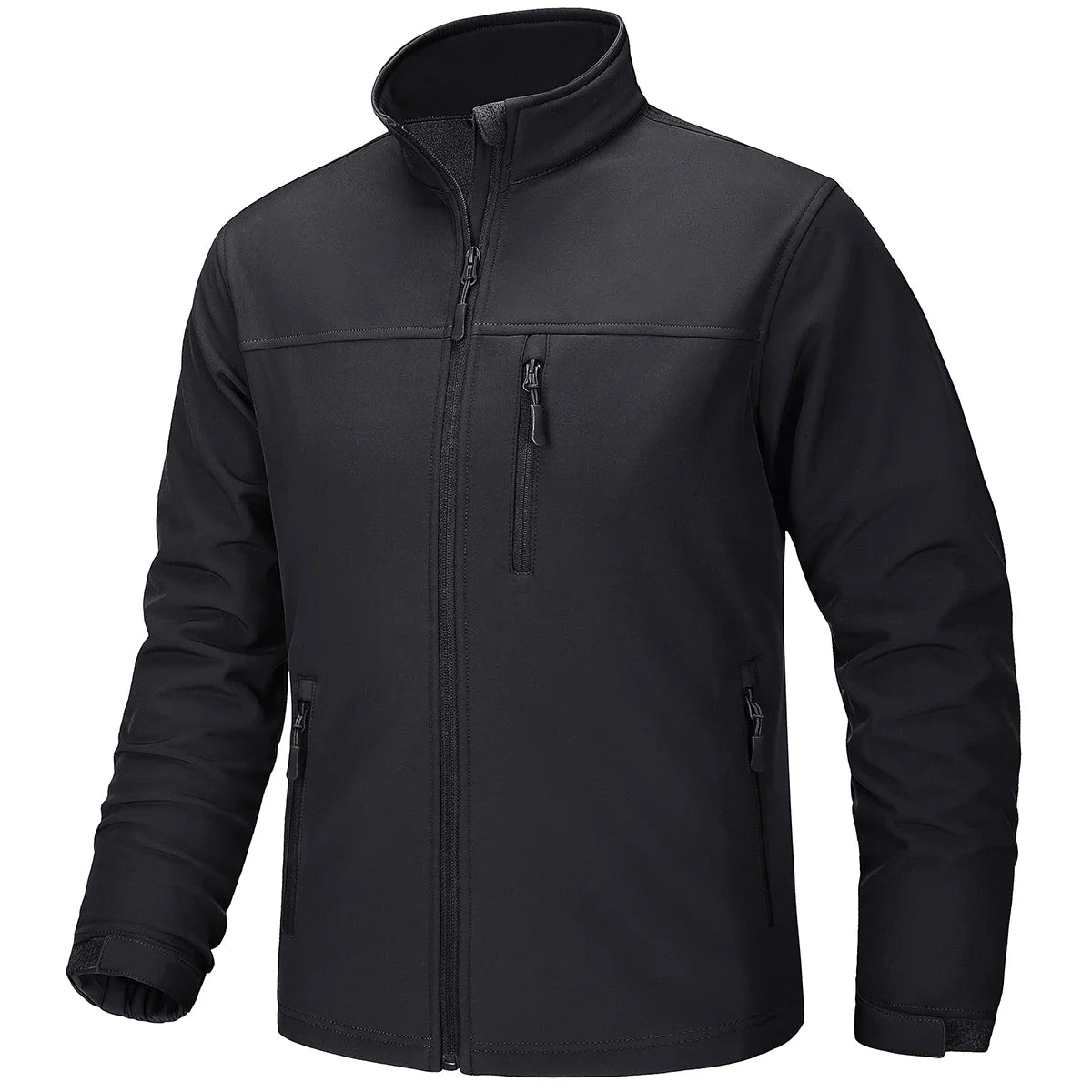 Men's Waterproof Outdoor Hiking Jacket Full Zip Windproof Fleece Lining Warm Fall Winter Work Casual Jackets