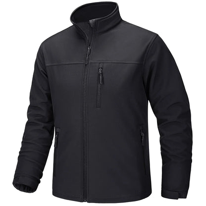 Men's Waterproof Outdoor Hiking Jacket Full Zip Windproof Fleece Lining Warm Fall Winter Work Casual Jackets