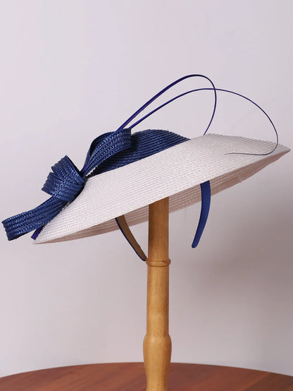 Fascinators Black White Weddings Pillbox Hat For Women Church Hat Sraw Fedora Black Wide Ladies Dress Kentucky Derby Hats