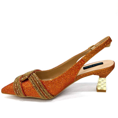 Black Hollow Design With Pointed Shoes And Fashion Three-Dimensional Bag Cozy Rhinestones Are Suitable For Parties