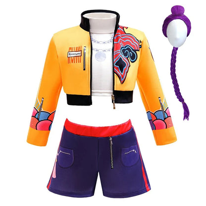 Girls Hip Hop Dance Outfit Set Multi Styles Crop Top Jacket Skirt Shorts Kids Jazz Stage Performance Costume