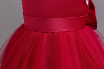 Girls Flower Embroidery Party Dresses Kids Summer Formal Holiday Birthday Gown Kids Trailing Evening Princess Clothes 1-6