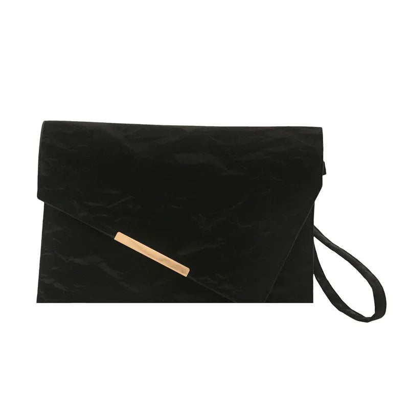 Fashion Women Clutch Soft PU Leather Solid Color Evelope Bag Wristlet Bags Female Small Handbags Day Clutches Evening Party Bags