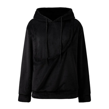 Unisex Pet Carrier Hoodie Cat Dog Bag Long Sleeve Sweatshirt Multiple Colors Plush Daily Wear Fashion Accessory